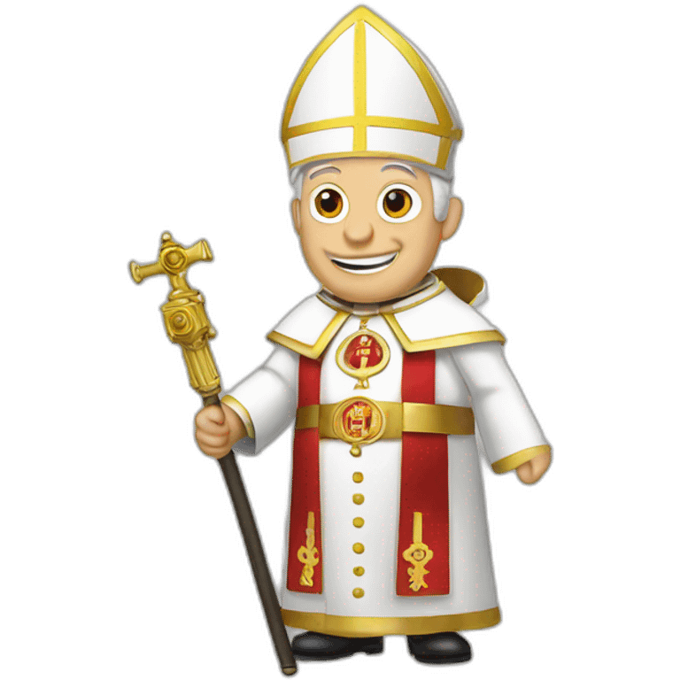 Pope with riffle emoji