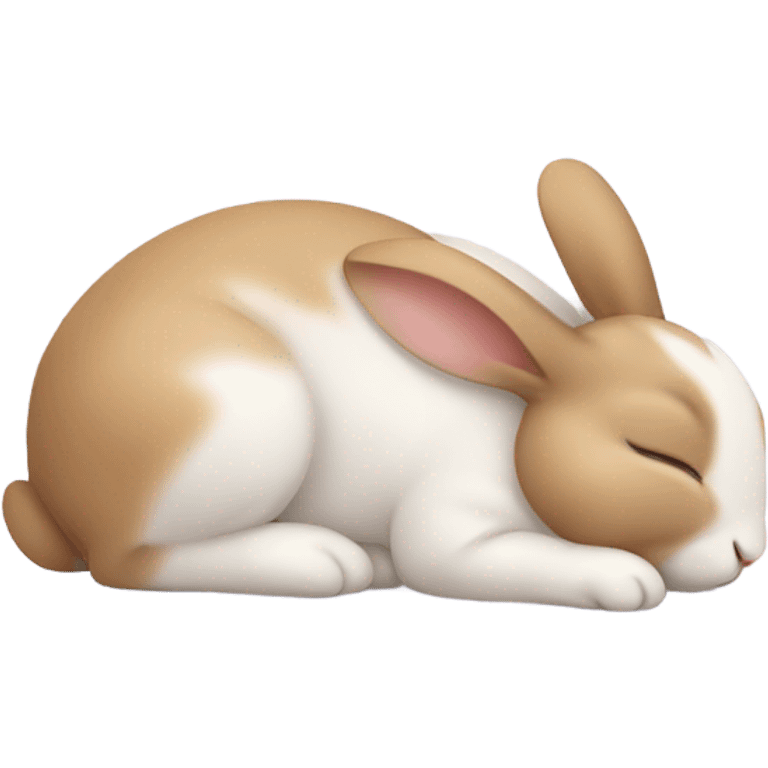 baby rabbit sleeping on its back emoji