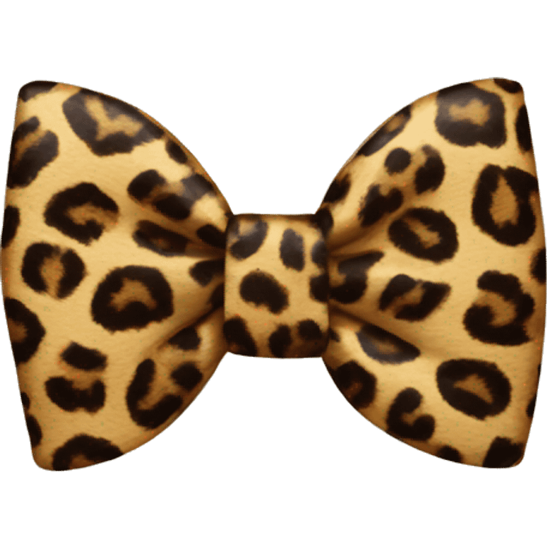 Leopard print bow emoji