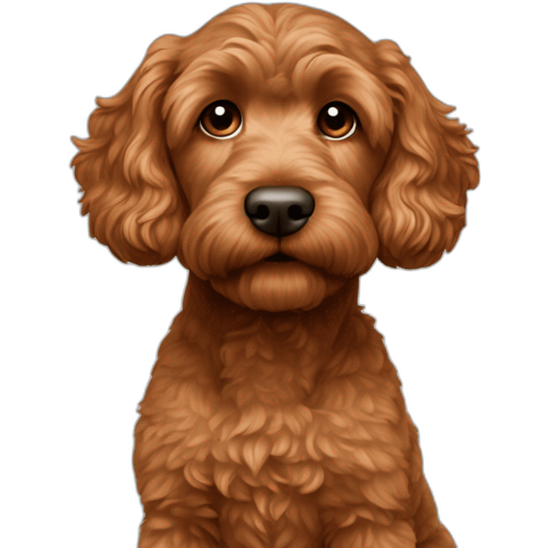 Reddish light brown cockapoo side emoji