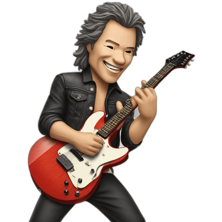 eddie van halen playing guitar emoji