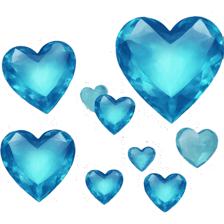 Blue jewel heart-shaped emoji