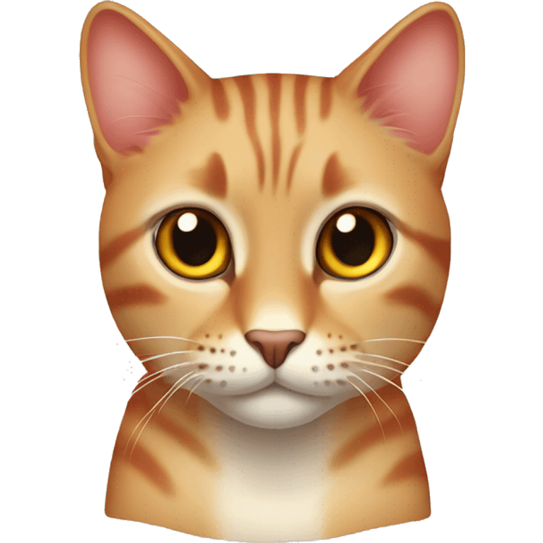 Exotic cat of light red color emoji