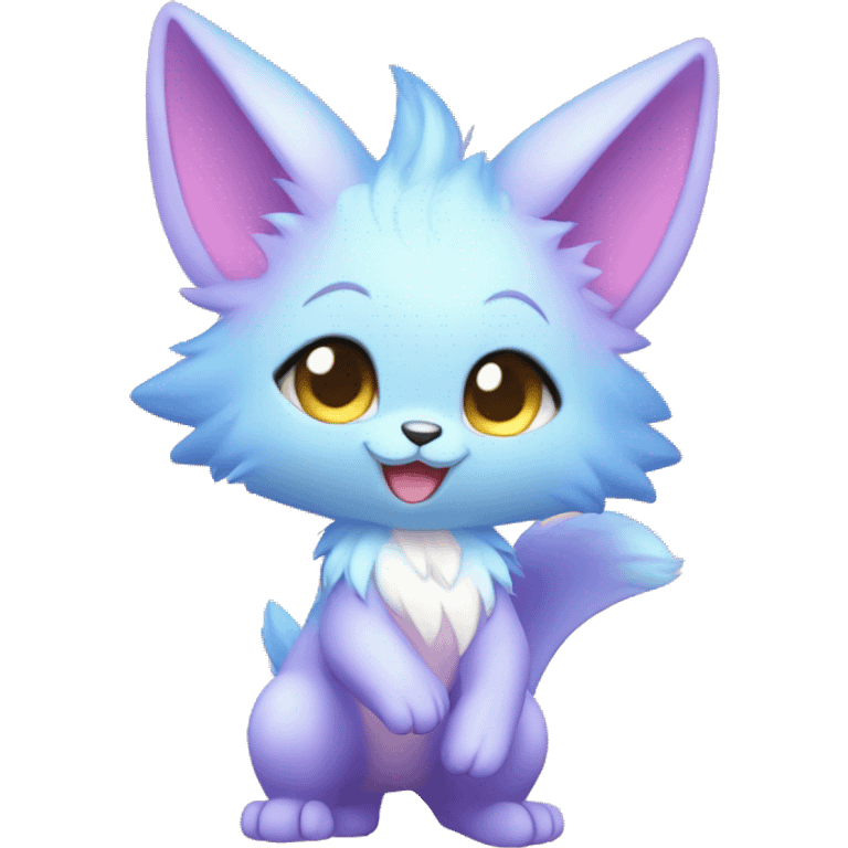 Anthro-Pastel-Gradient-Fur-Sona-Chibi-Shiny-Fakémon full body emoji