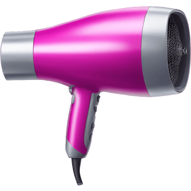 Realistic magenta hair dryer isolated  emoji