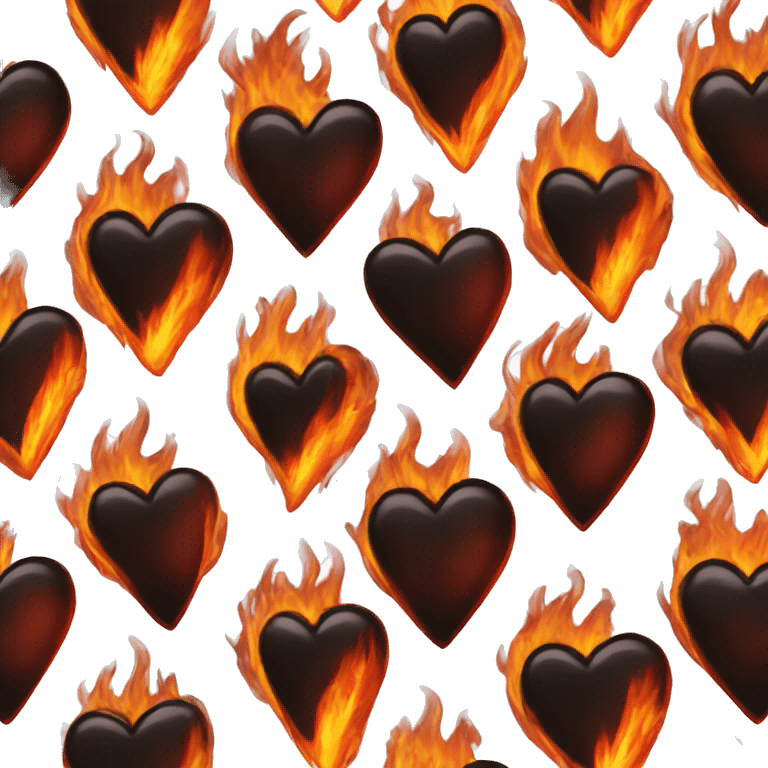 Fire black heart emoji