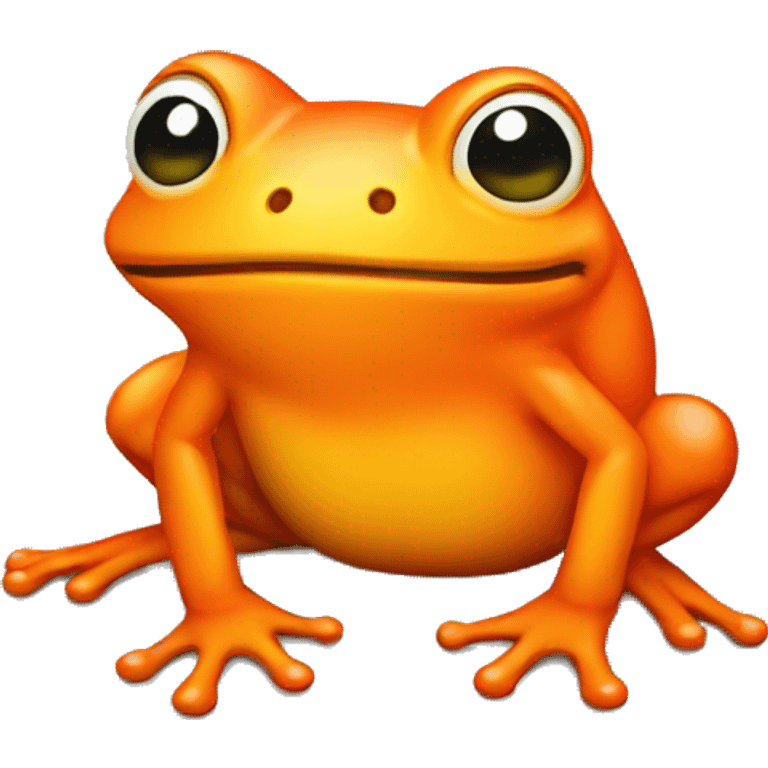 Orange gradient frog emoji