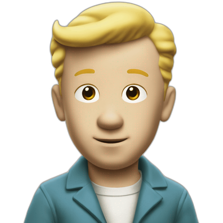 Tintin from hergé emoji