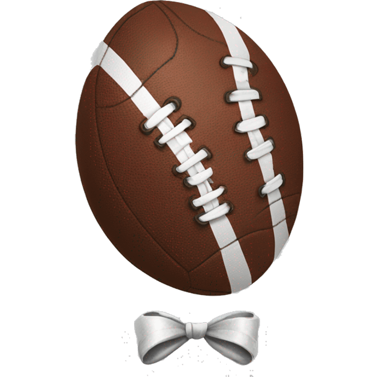 football with a bow emoji