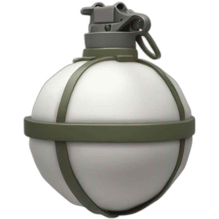 A realistic white MK2 grenade. emoji