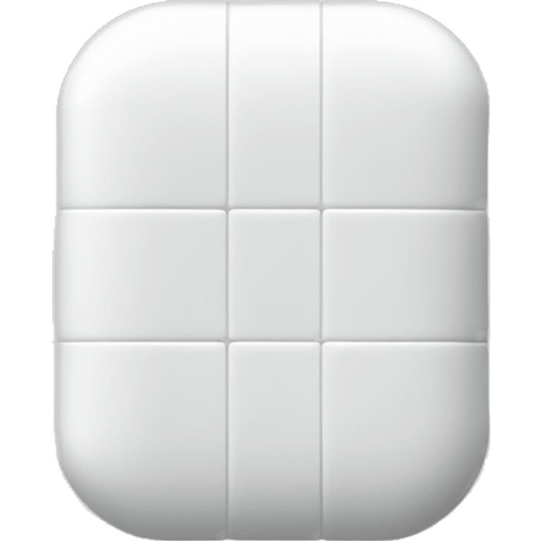 Plain pill tablet with a line in the middle with an oblong shape emoji