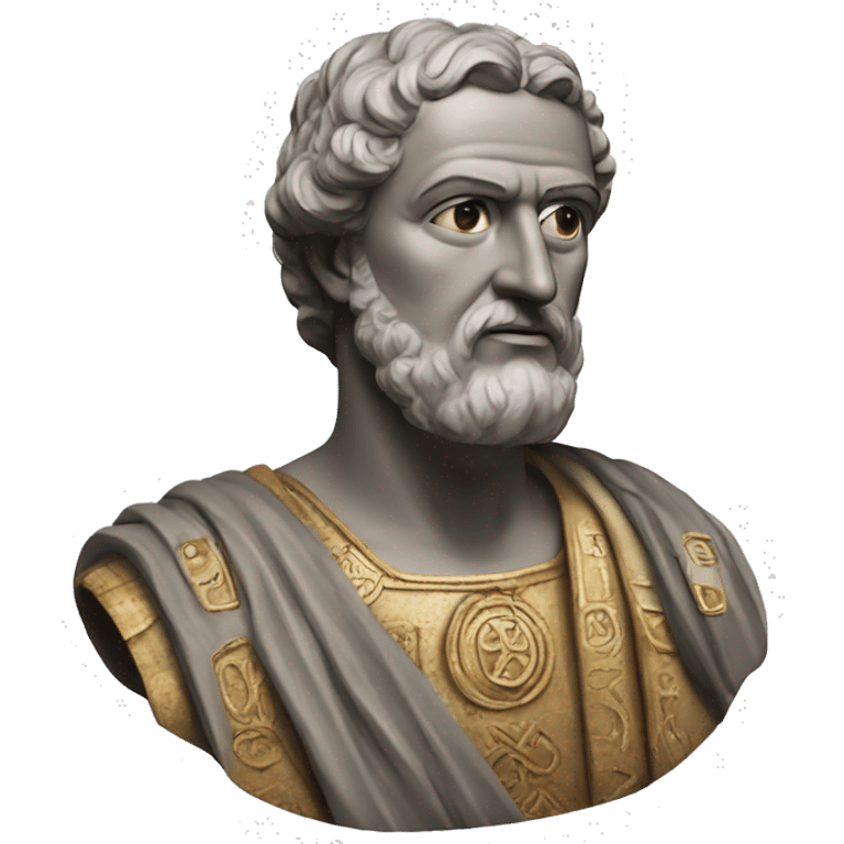 a bust of the 7th century byzantine emperor Maurice  emoji