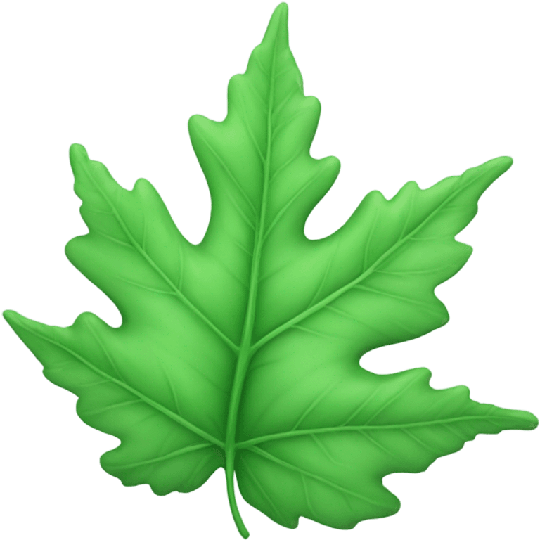 Pastel green realistic leaf emoji