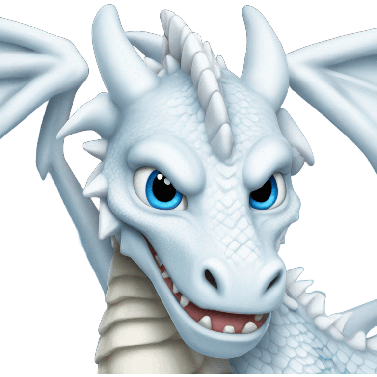 Blue Eyed White Dragon emoji