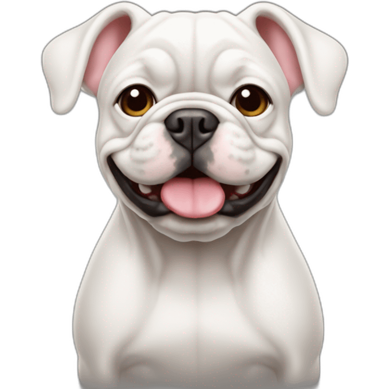 Petit bouledogue blanc emoji