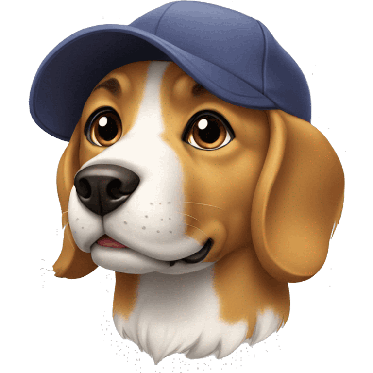 Dog with cap emoji