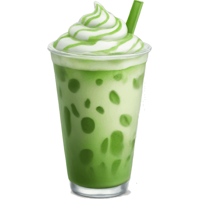 Iced matcha latte  emoji