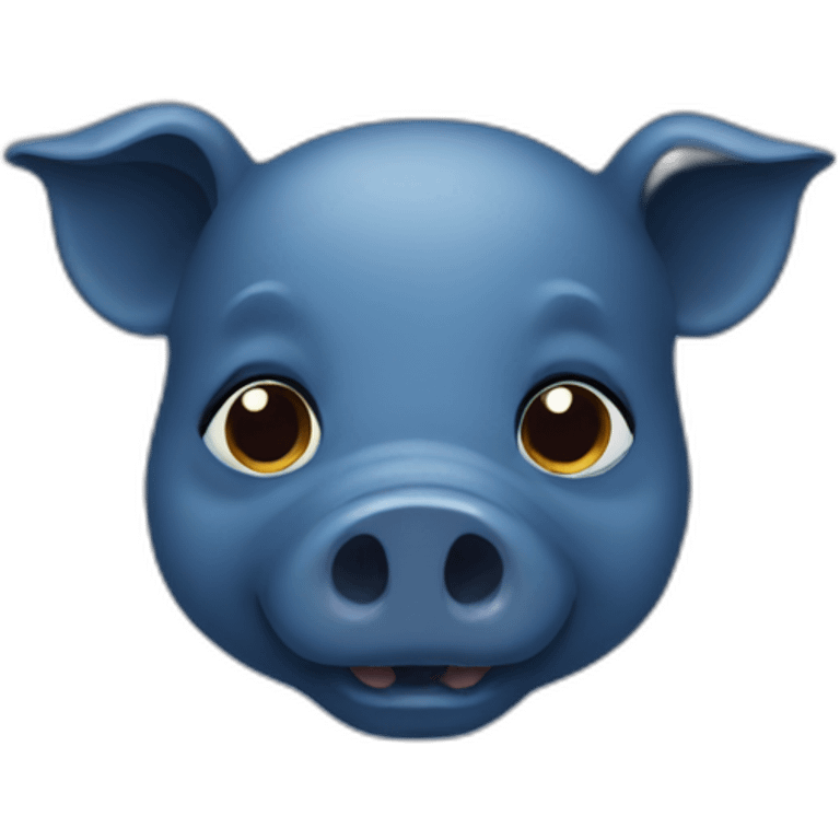 dark blue pig head emoji