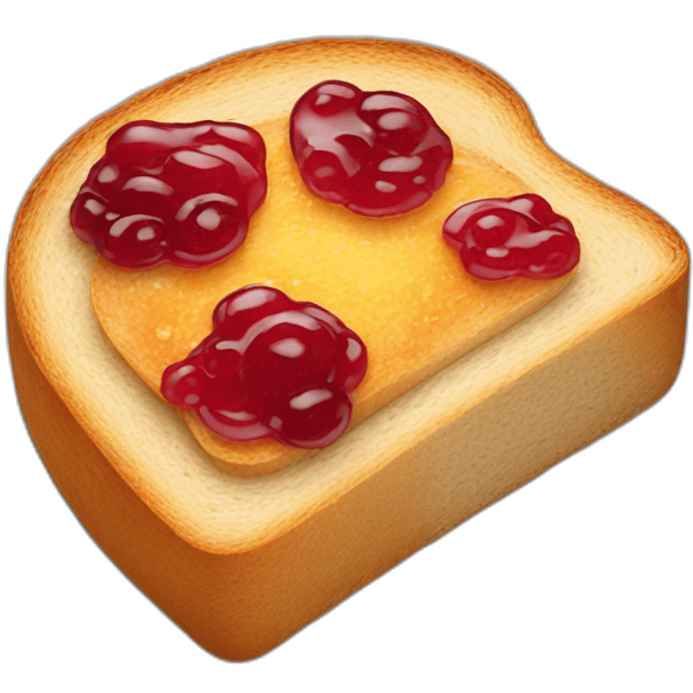 A slice of bread with jam. emoji