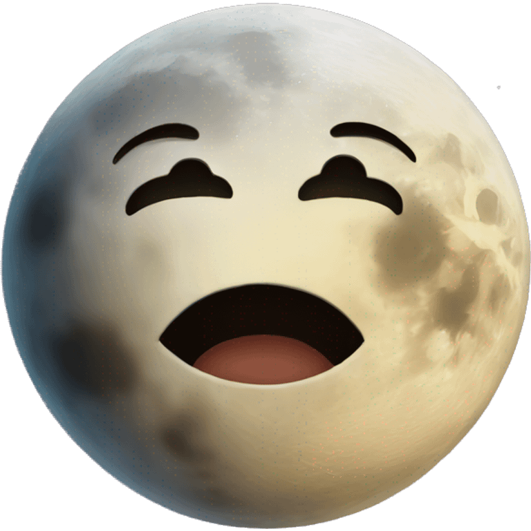 Moon astrology symbol with cute face emoji