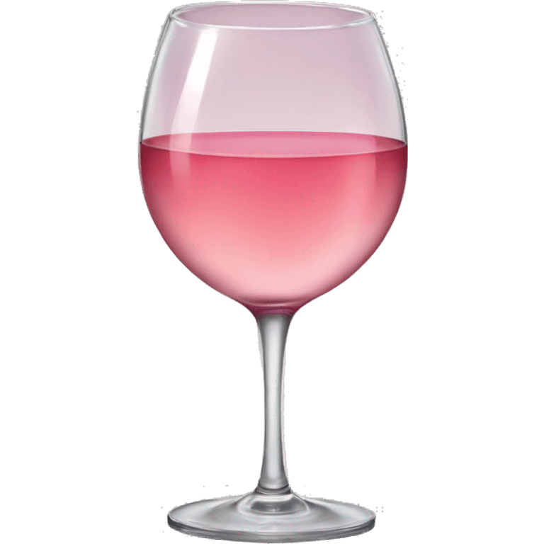 Glass of rosè wine with a kiss on it emoji