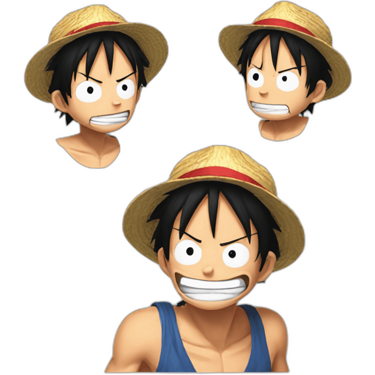 Monkey D.Luffy confused emoji