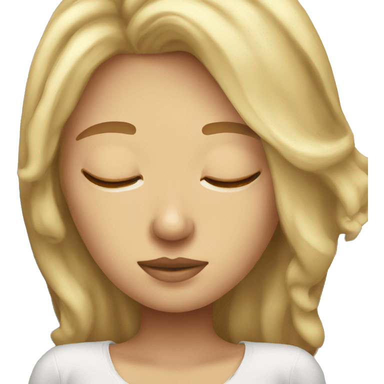 Dirty blonde girl sleeping emoji