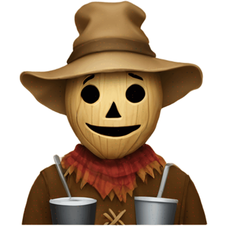 Scarecrow drinking coffee  emoji