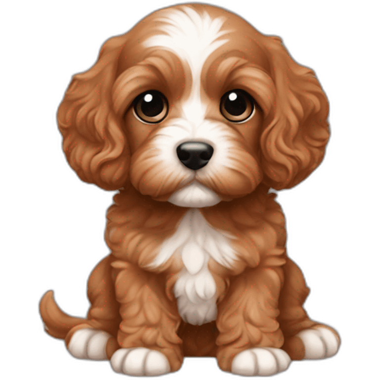 redish brown cavapoo puppy emoji