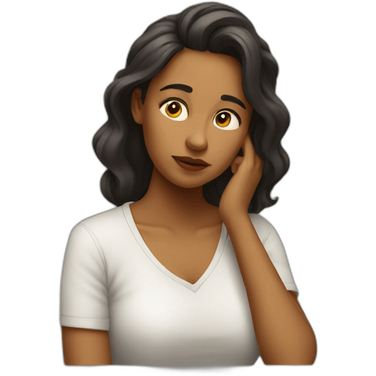 woman thinking about somwthing emoji