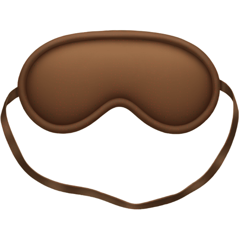 brown silk sleep mask emoji