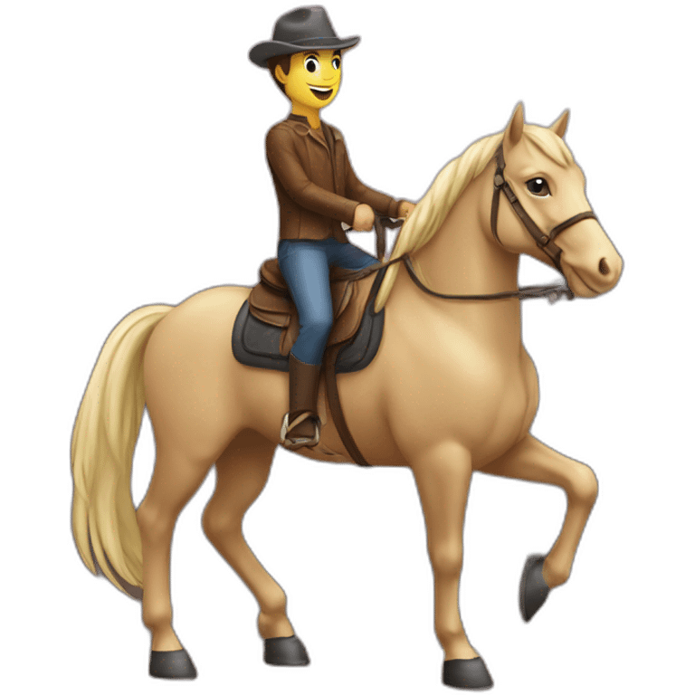 Chat sur une cheval emoji