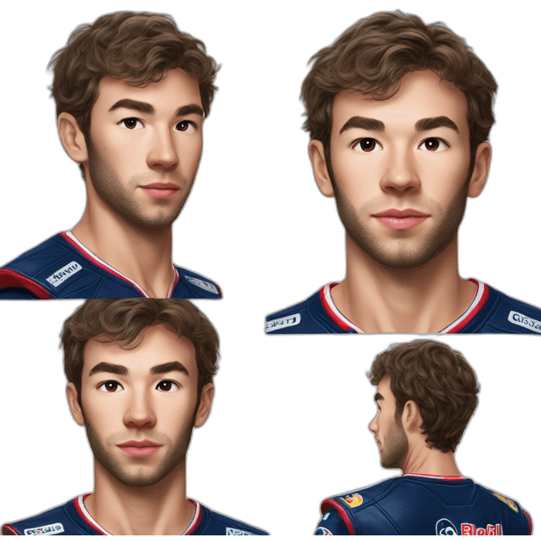 Hyper realistic photo of pierre gasly emoji