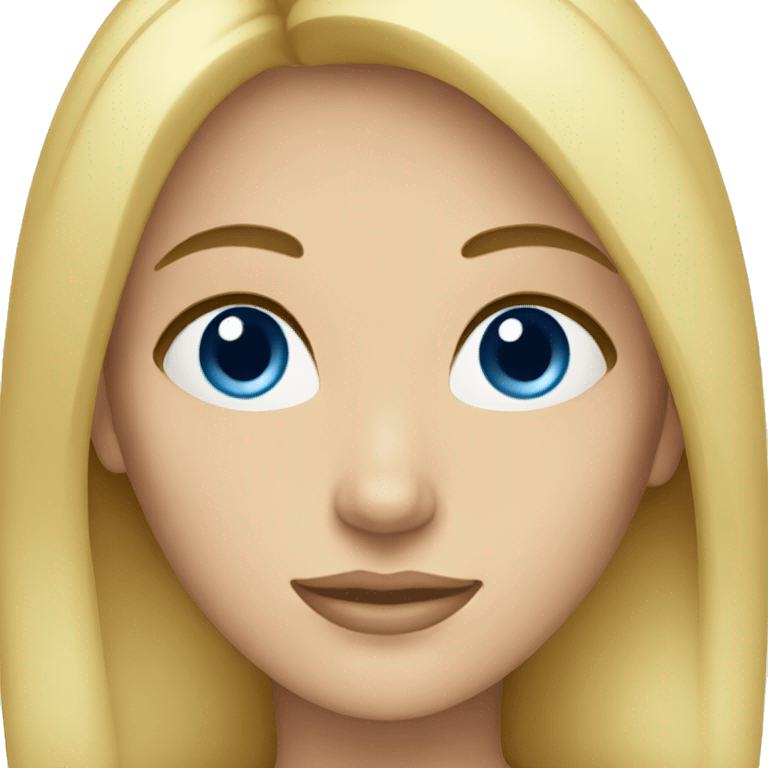 blonde woman with blue eyes emoji