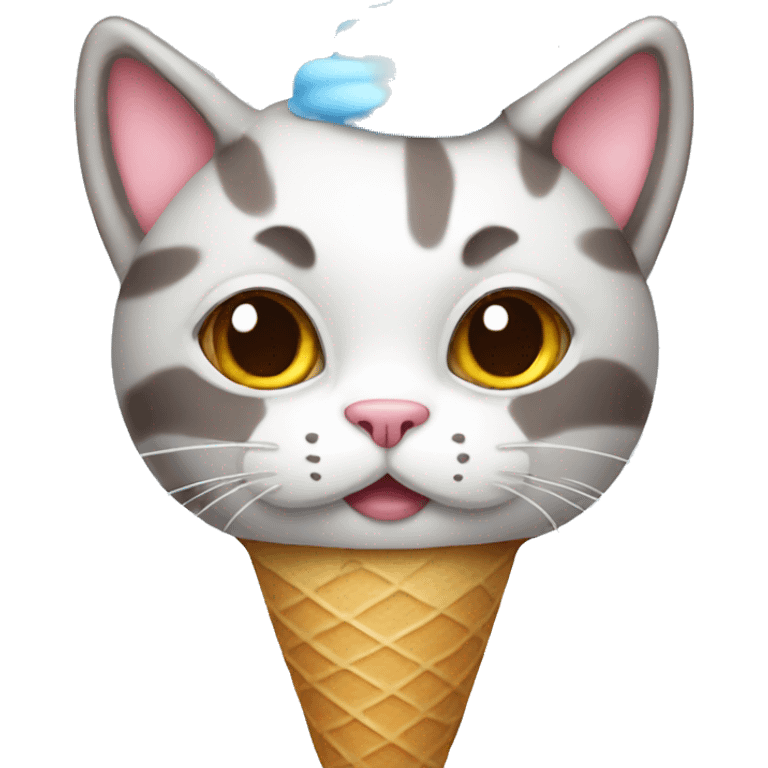 Ice cream cat emoji