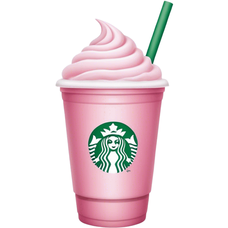 starbucks cup pink drink with cold foam emoji