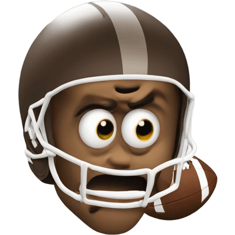 Scared football emoji