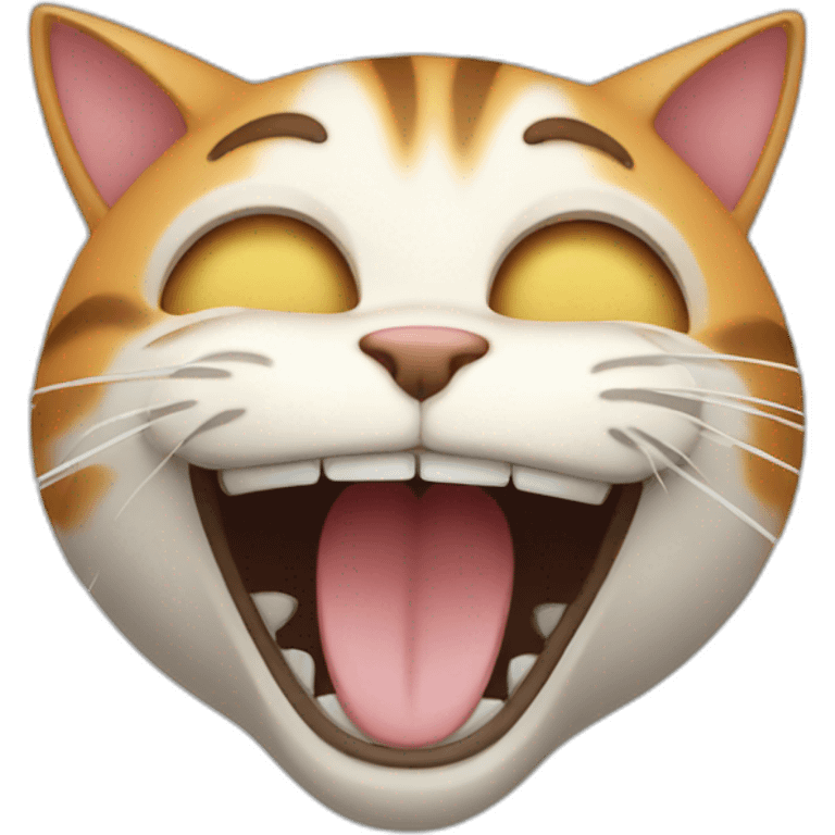 A laughing cat emoji