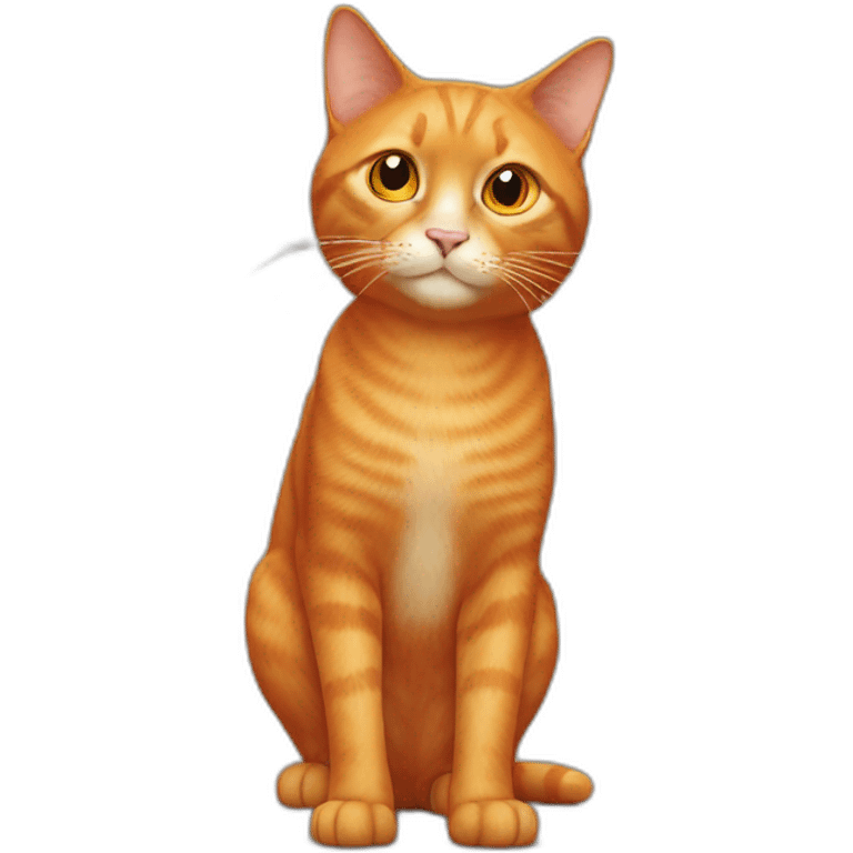 All orange cat with orange eyes emoji