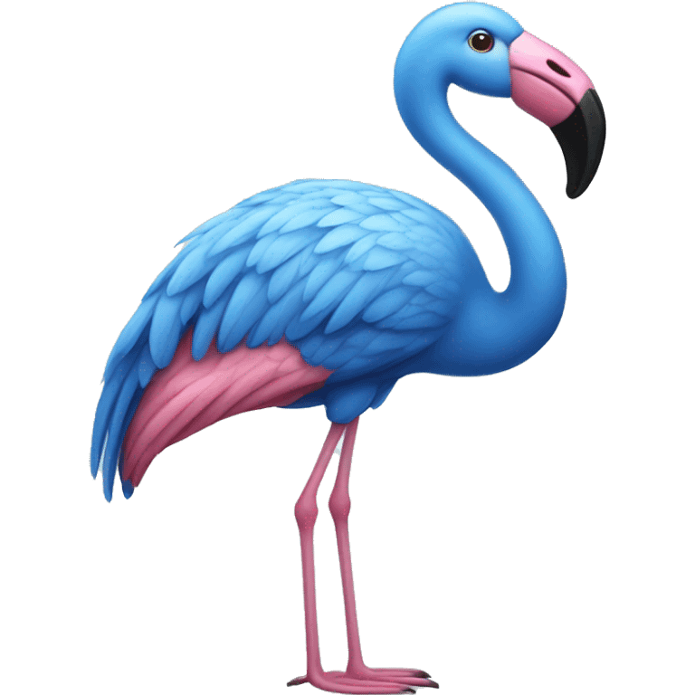 Blue flamingo emoji