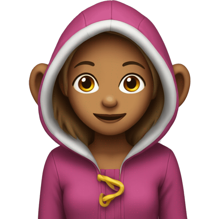 Girl in monkey costume emoji