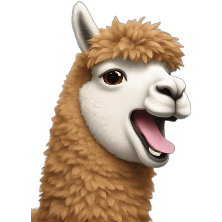 laughing alpaca emoji