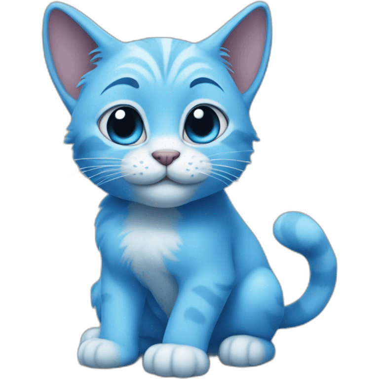 Blue smurf cat emoji