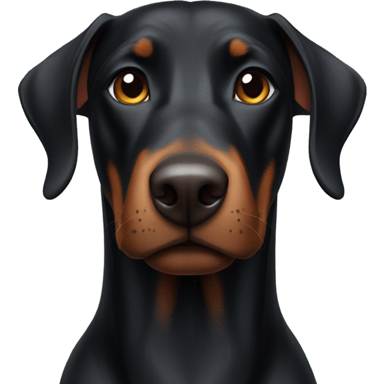 black doberman dog emoji