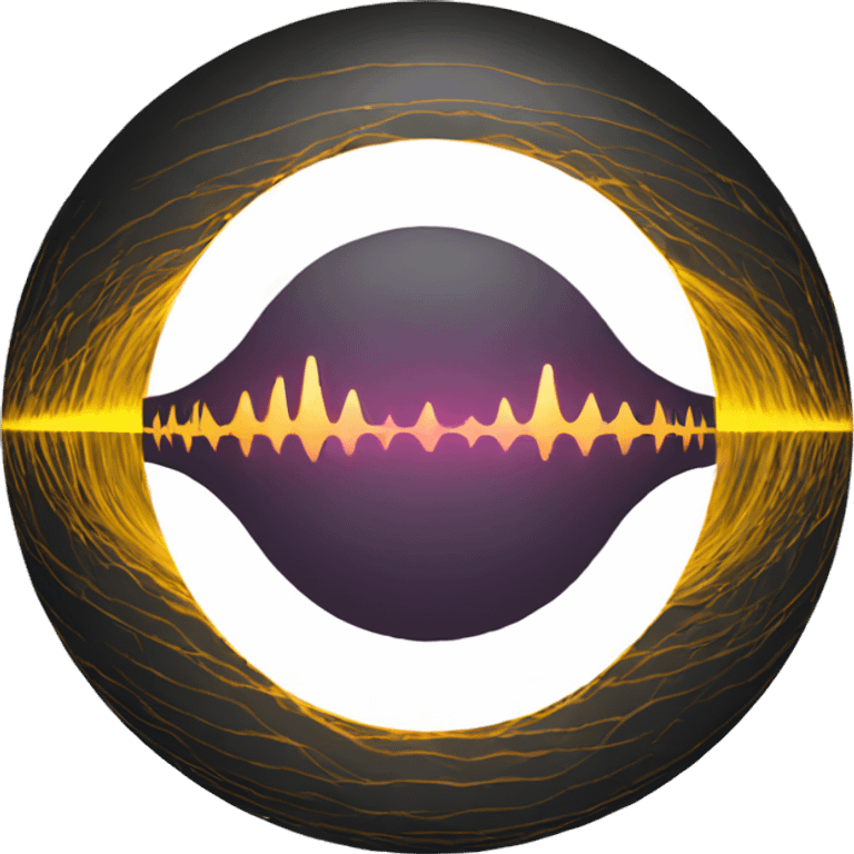 a sphere emitting sound waves emoji