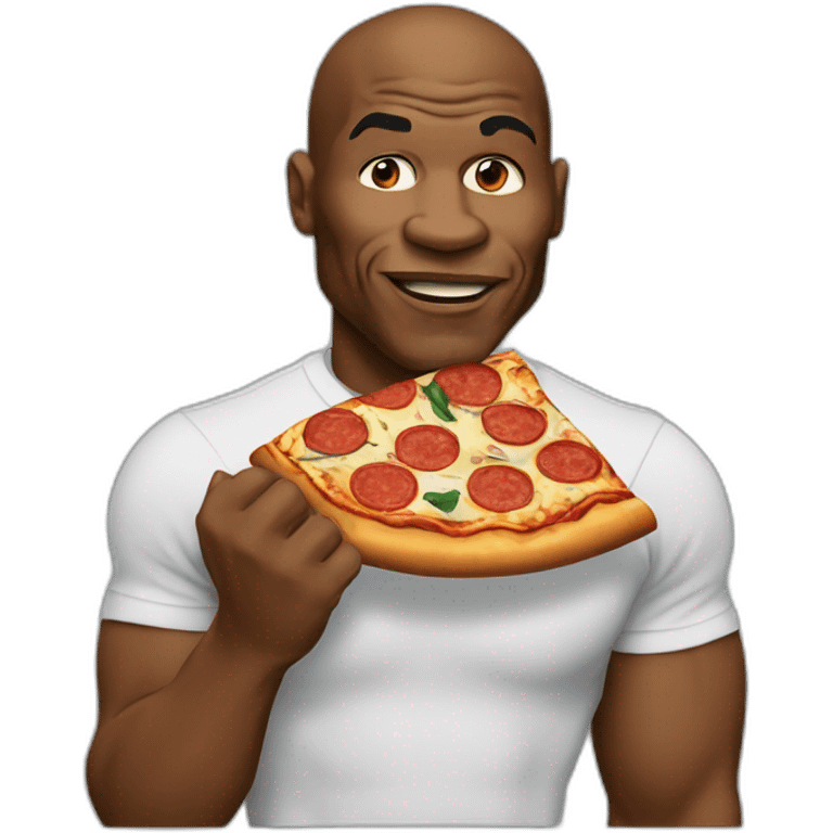 Mike Tyson eating pizza  emoji