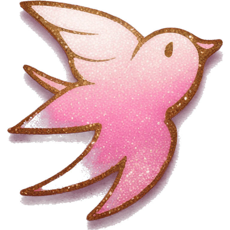 apple swift logo in sparkly pink glitter emoji