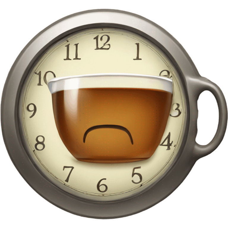 Clock that tea emoji