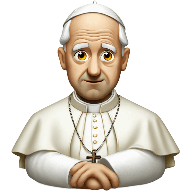 Skeptical pope emoji