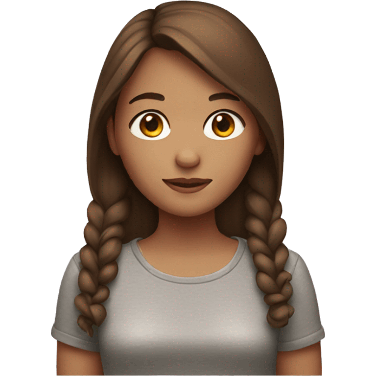 Girl with brown hair emoji